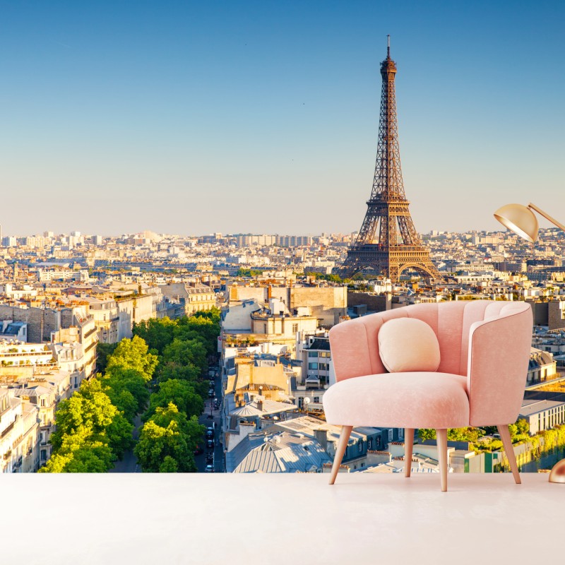 Fototapete Paris skyline mit dem Eiffelturm