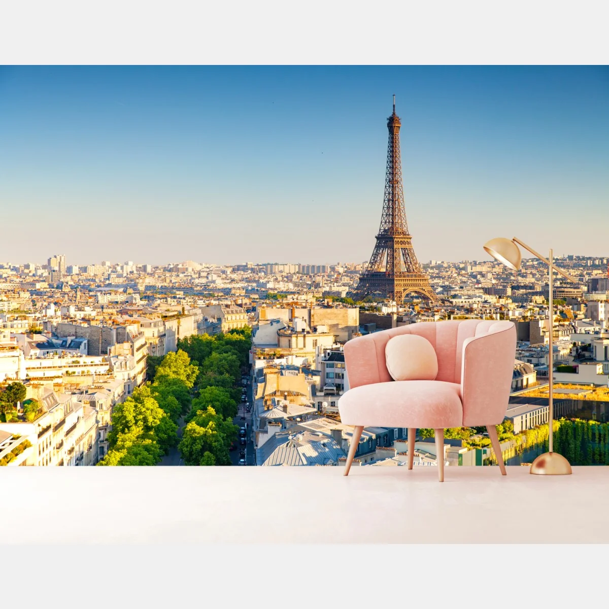 Fototapete Paris skyline mit dem Eiffelturm – Wallnifity® Fototapete Paris skyline mit dem Eiffelturm – Wallnifity®