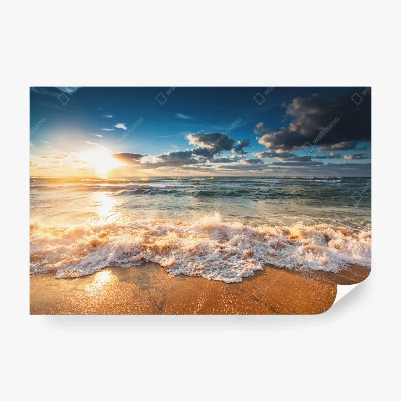 Fototapete goldener sonnenaufgang über dem meer