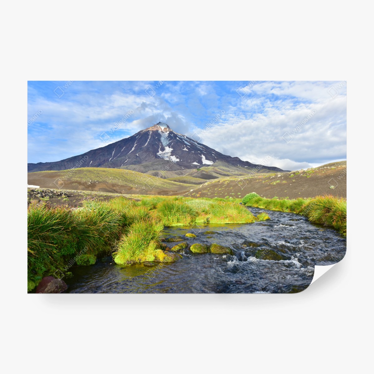 Fototapete blick auf den vulkan Koryaksky vom nordosthang – Wallnifity® Fototapete blick auf den vulkan Koryaksky vom nordosthang – Wallnifity®