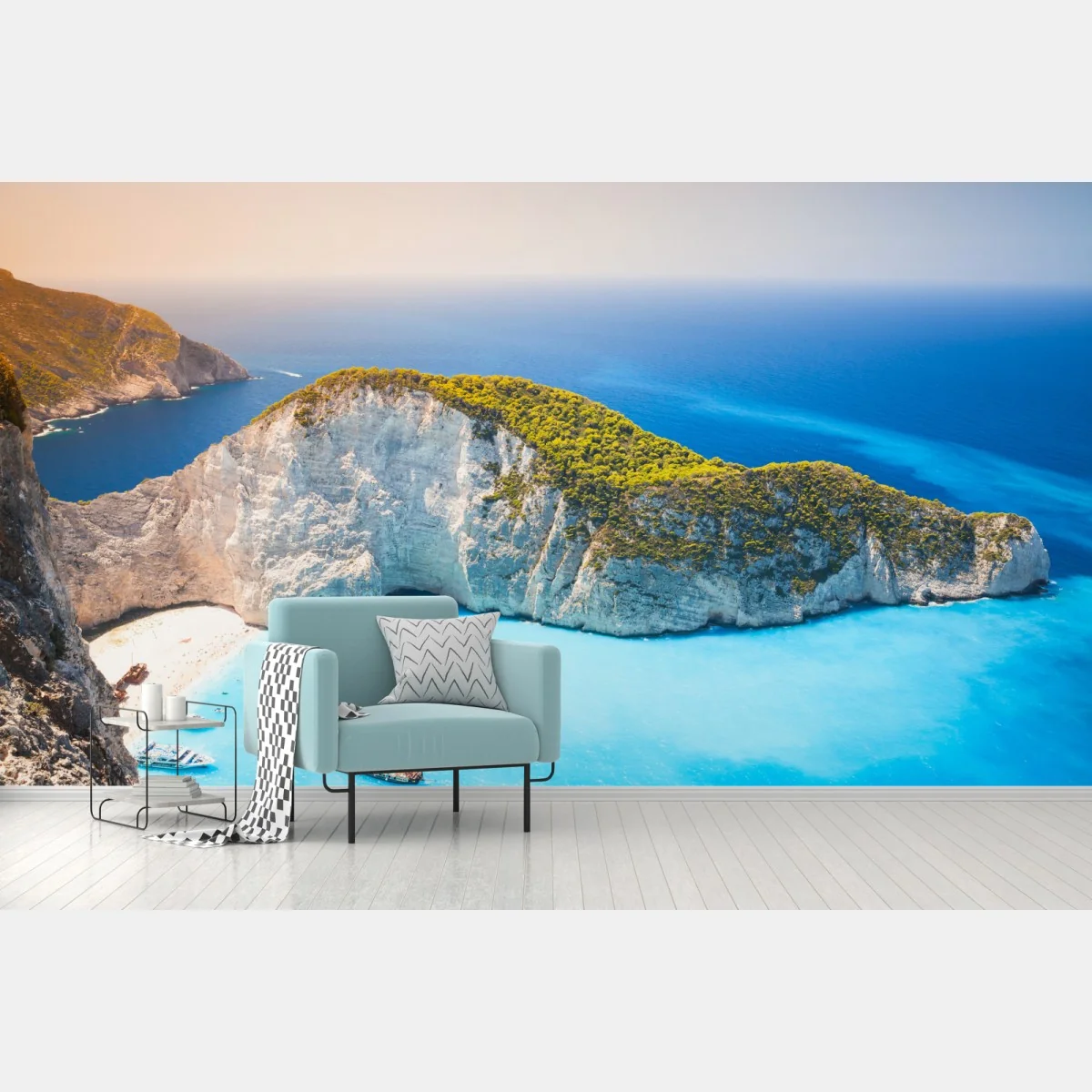 Fototapete türkisbucht am Navagio Strand, Zakynthos – Wallnifity®
