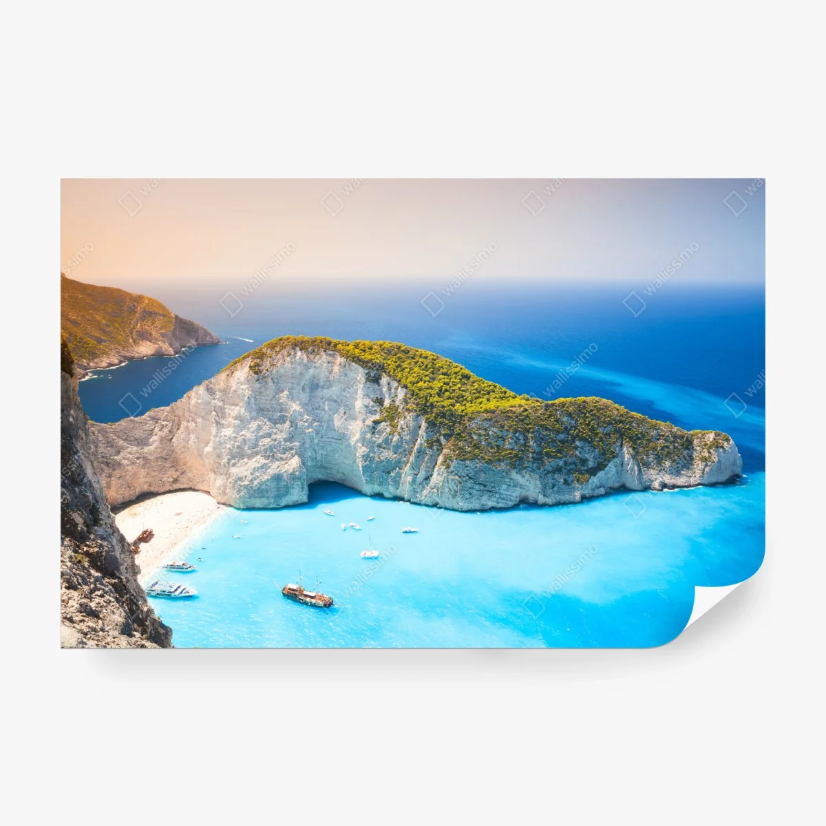 Fototapete türkisbucht am Navagio Strand, Zakynthos – Wallnifity®