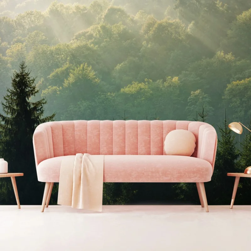 Fototapete nebeliger fichtenwald in den Karpaten bei sonnenaufgang – Wallnifity® Fototapete nebeliger fichtenwald in den Karpaten bei sonnenaufgang – Wallnifity®