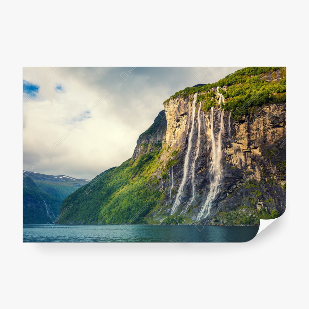Fototapete wasserfälle an fjordklippen – Wallnifity® Fototapete wasserfälle an fjordklippen – Wallnifity®