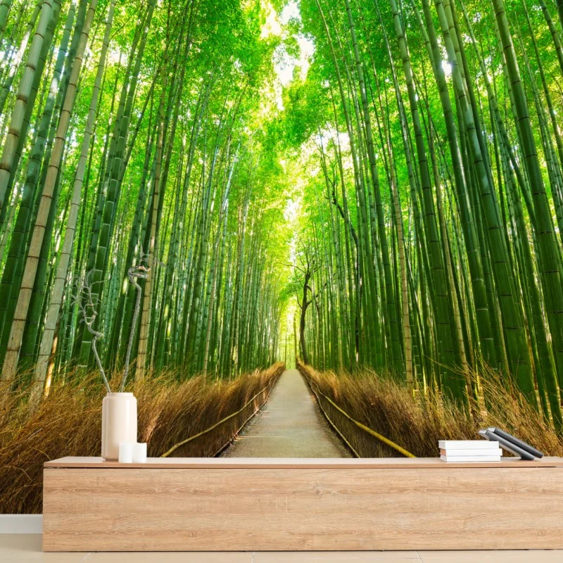 Fototapete ruhiger bambusweg in Kyoto – Wallnifity® Fototapete ruhiger bambusweg in Kyoto – Wallnifity®