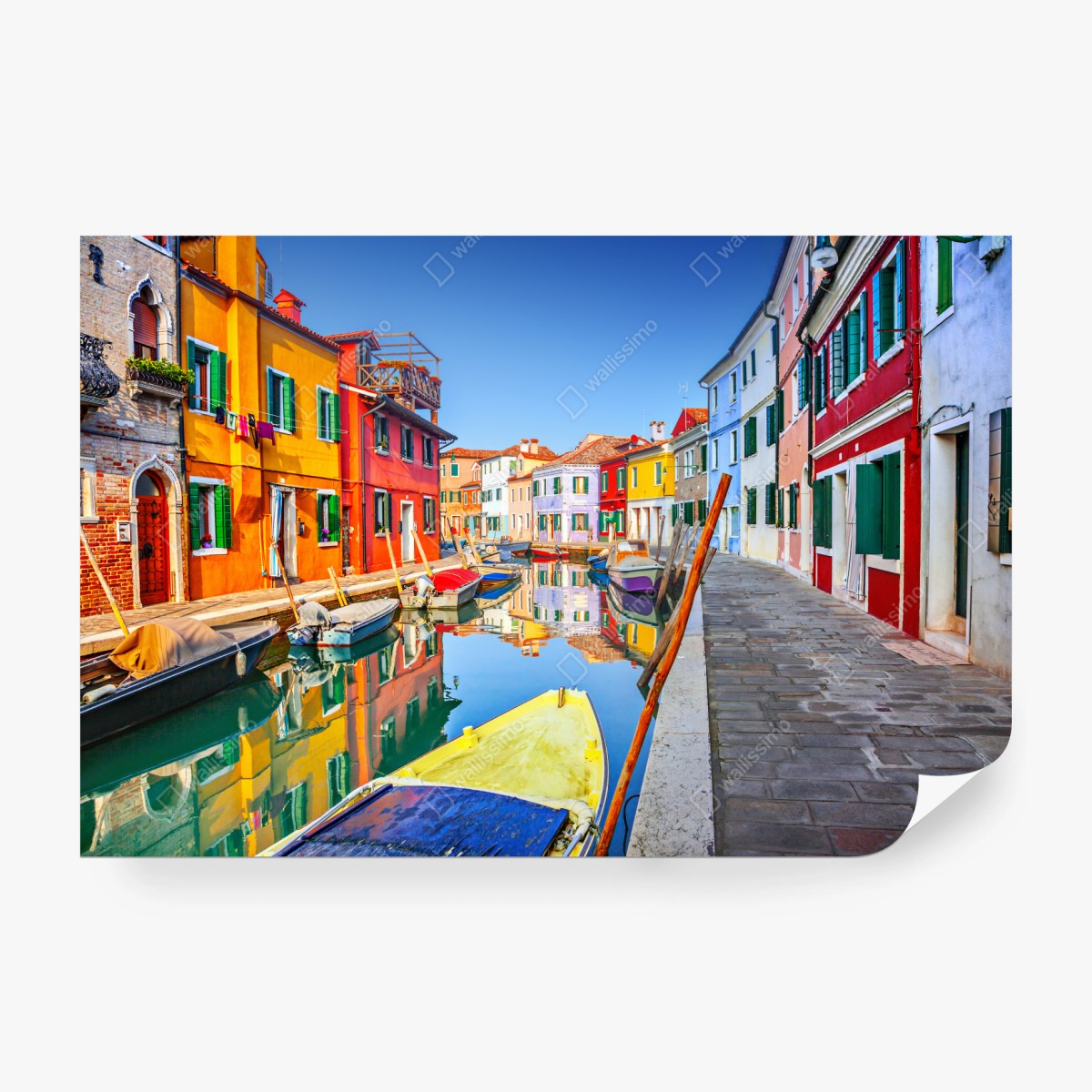 Fototapete bunte kanalhäuser in Burano – Wallnifity®