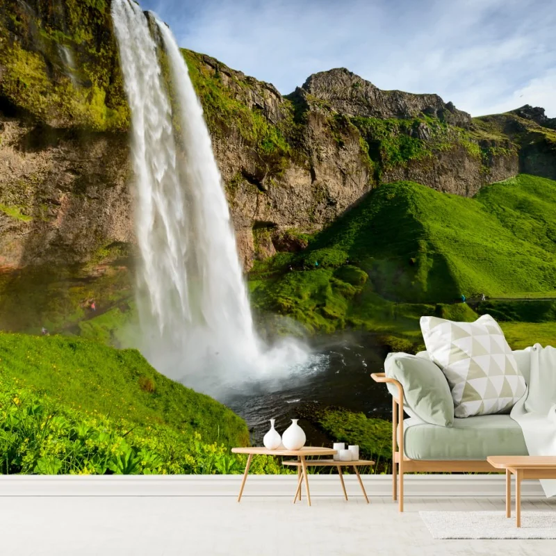 Fototapete Seljalandsfoss wasserfall in Island – Wallnifity®