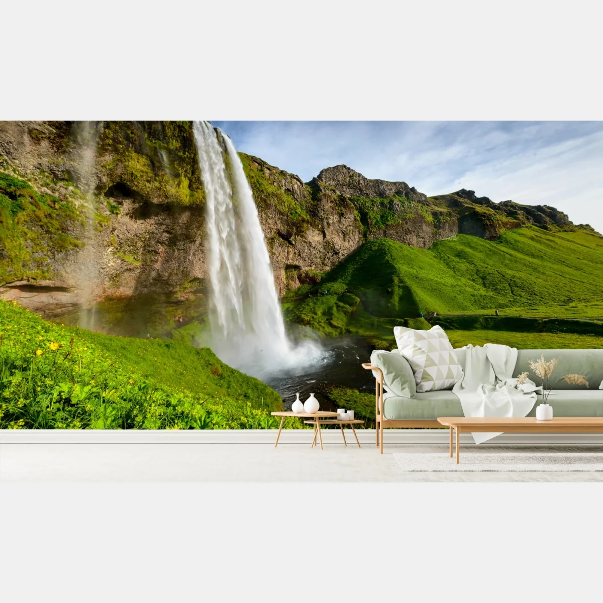 Fototapete Seljalandsfoss wasserfall in Island – Wallnifity®