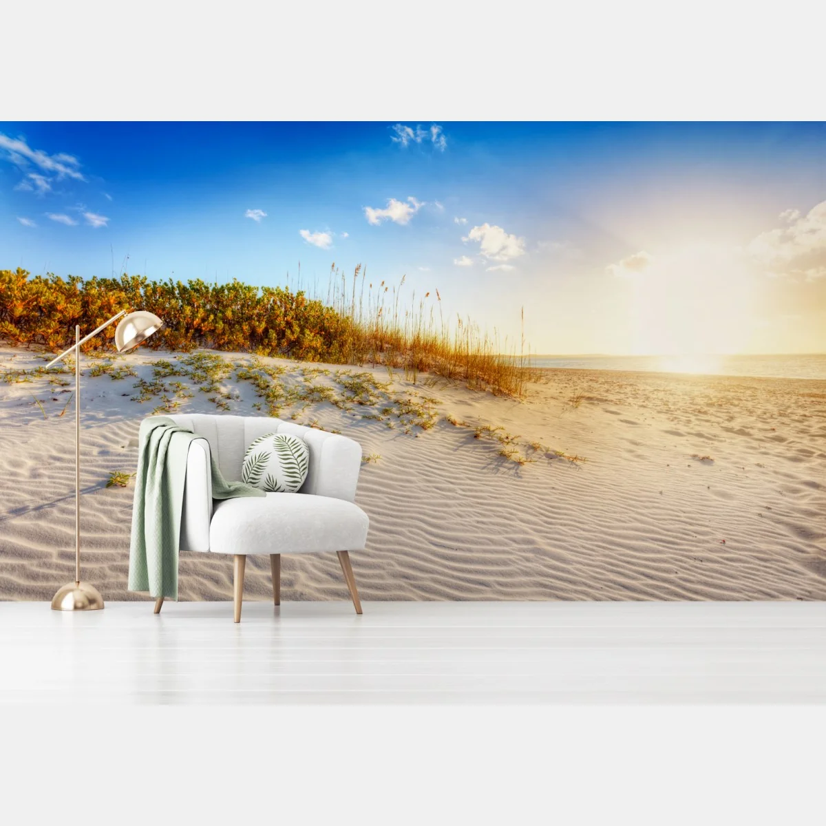 Fototapete sonnenuntergang über sanddünen von Grace Bay – Wallnifity®