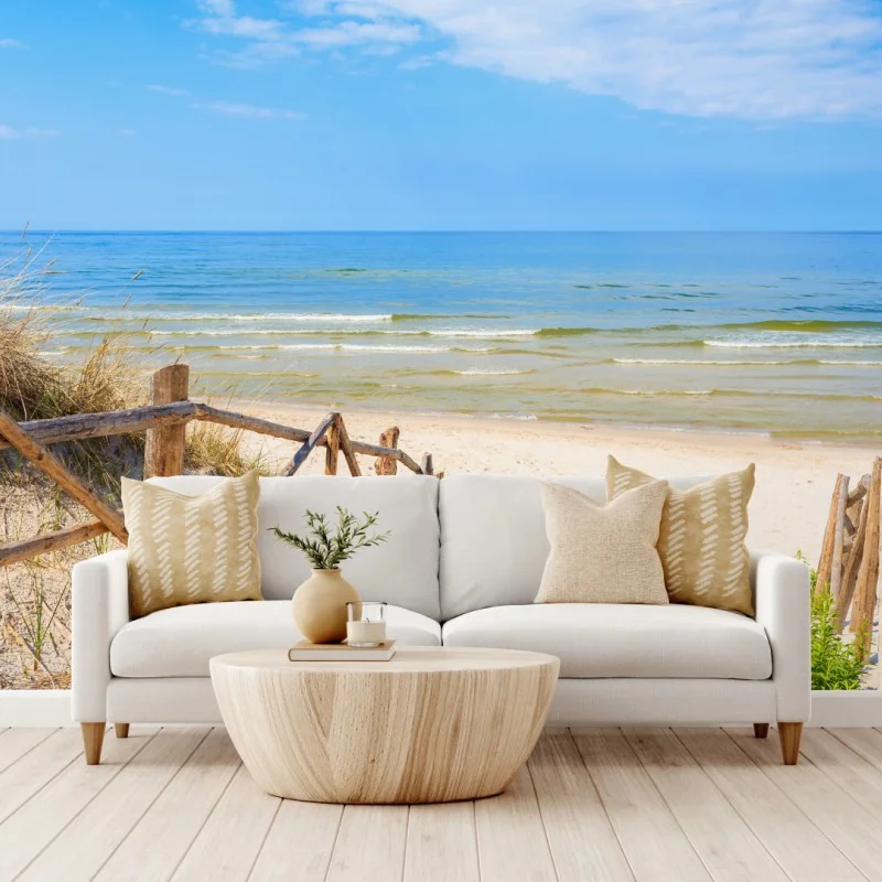 Fototapete zugang zum strand in Lubiatowo, Polen