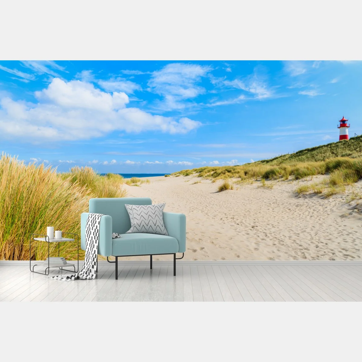 Fototapete ruhige dünen Sylt mit leuchtturm – Wallnifity® Fototapete ruhige dünen Sylt mit leuchtturm – Wallnifity®