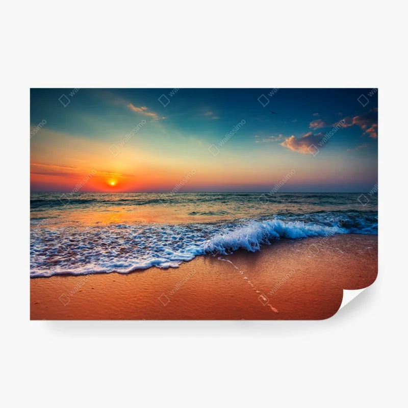 Fototapete goldener sonnenaufgang über dem meer