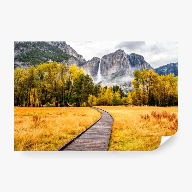 Fototapete sonnige gelbe 3d-abstrakte kurve – Wallnifity®