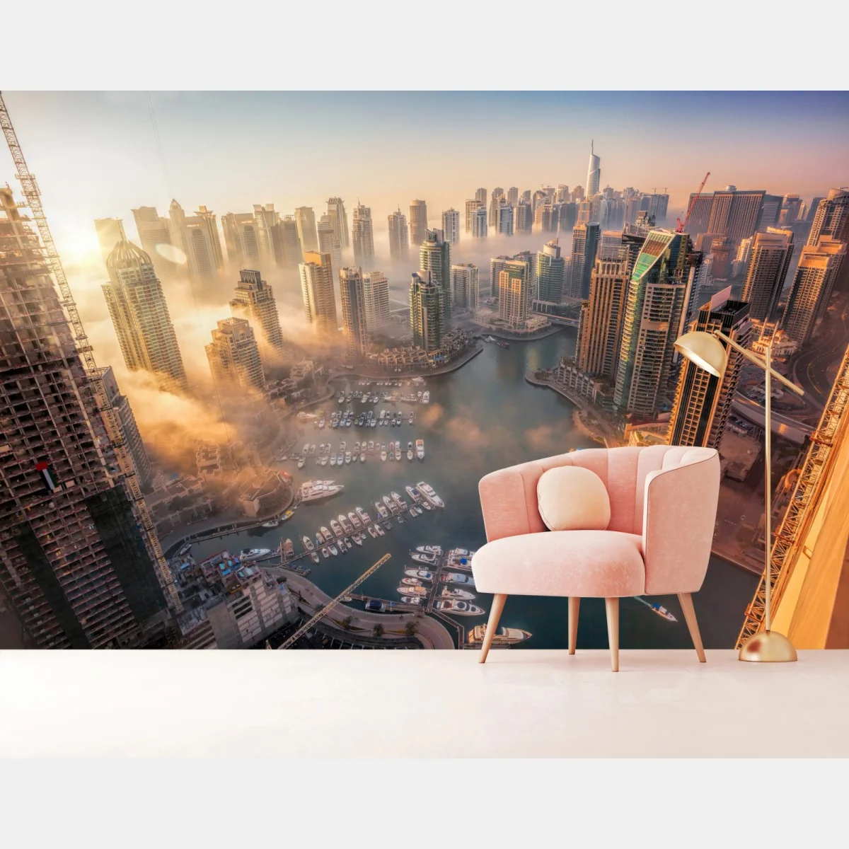 Fototapete Dubai marina sonnenuntergang – Wallnifity® Fototapete Dubai marina sonnenuntergang – Wallnifity®