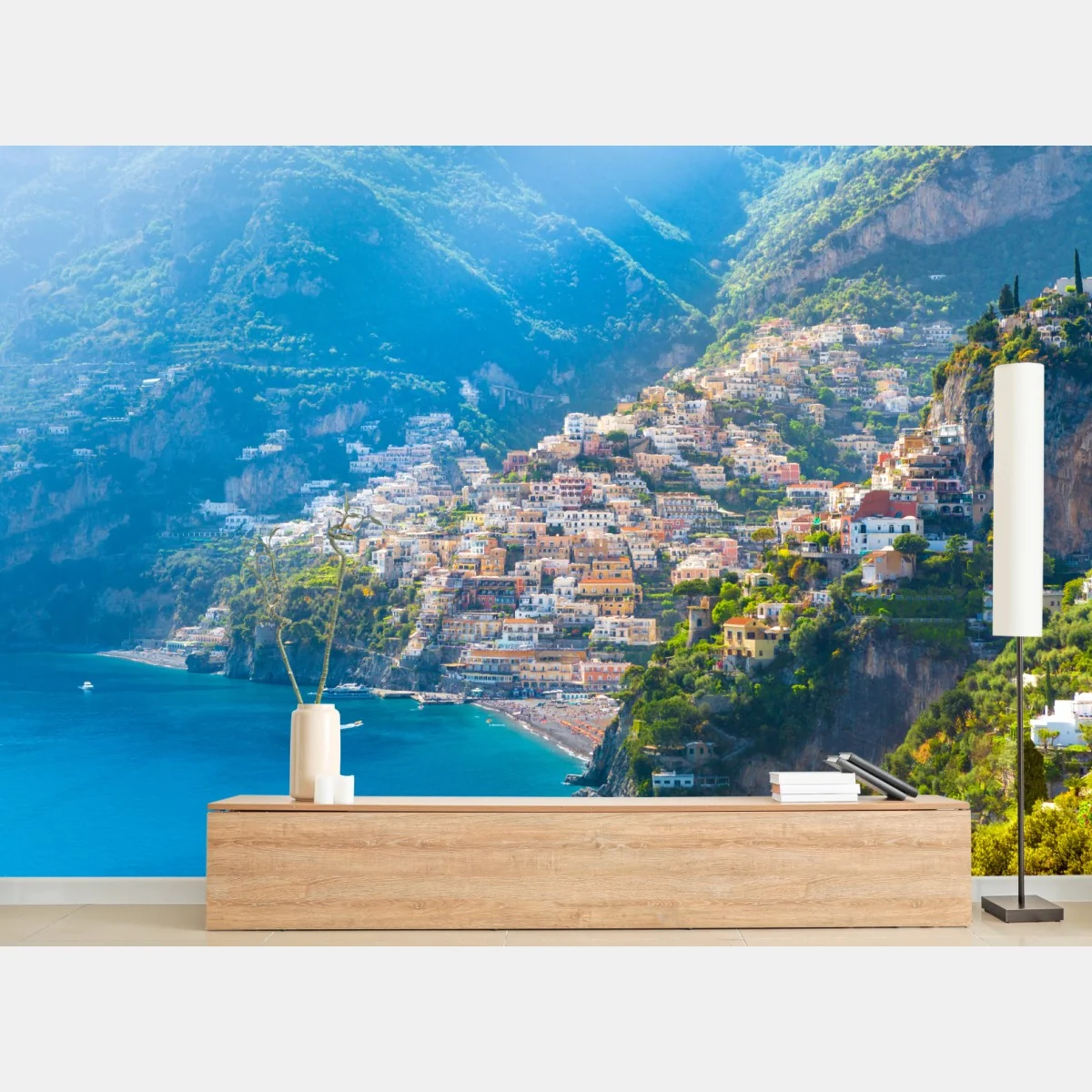 Fototapete Positano: buntes küstendorf an der Amalfiküste – Wallnifity®