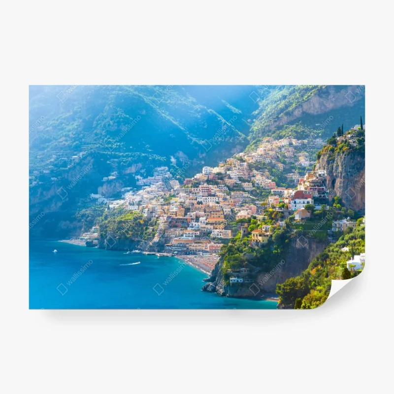 Fototapete Positano: buntes küstendorf an der Amalfiküste