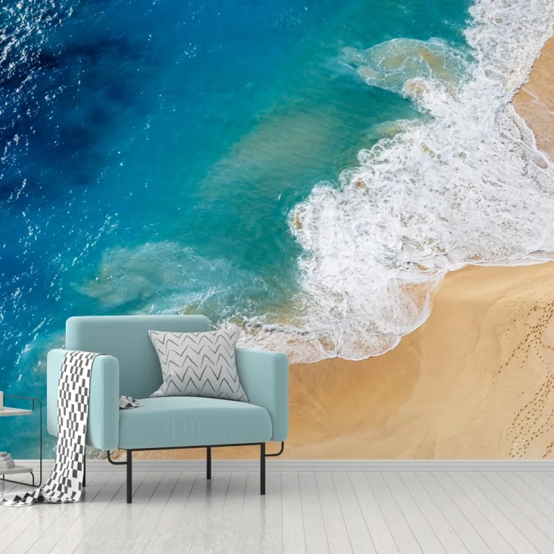 Fototapete luftaufnahme türkisfarbener strand – Wallnifity® Fototapete luftaufnahme türkisfarbener strand – Wallnifity®