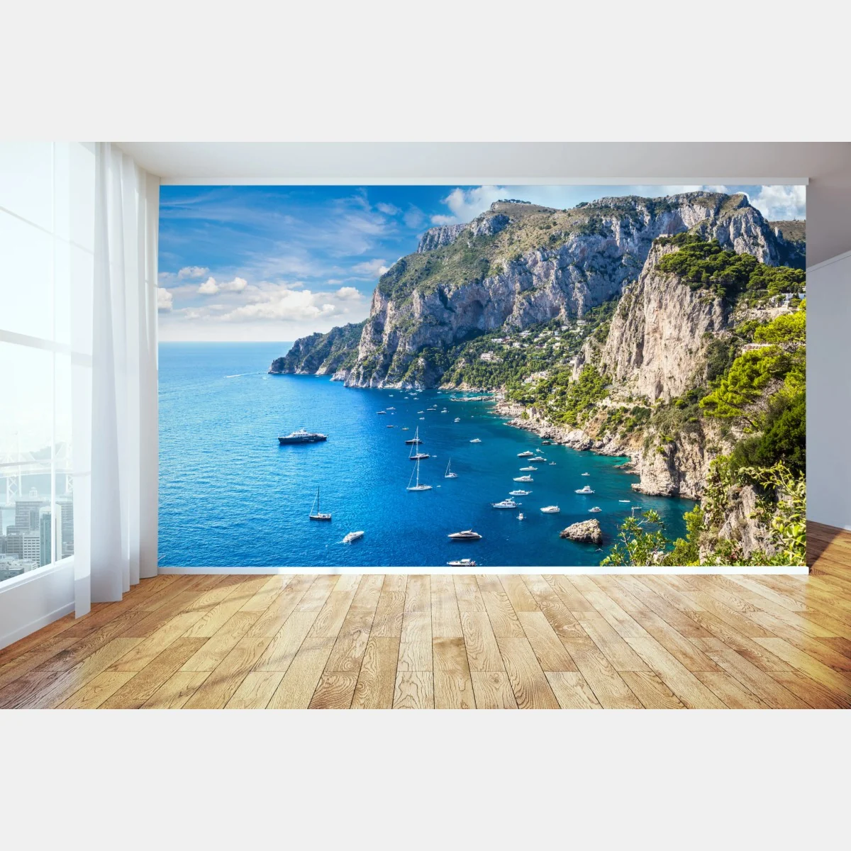 Fototapete Capri sommerküste mit klippen – Wallnifity®