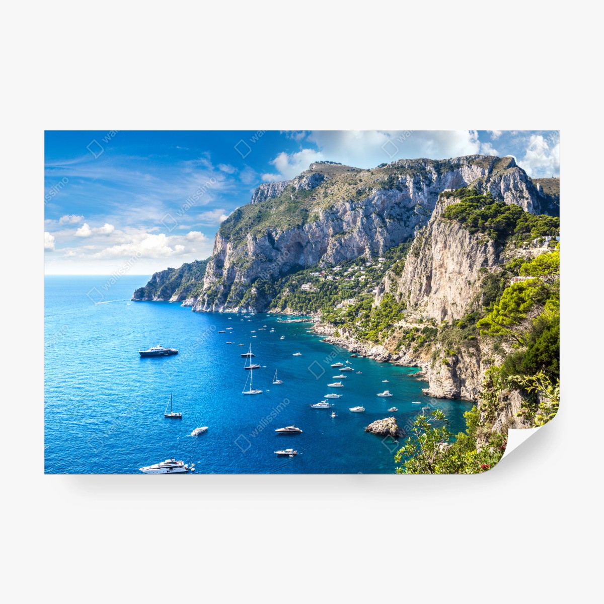 Fototapete Capri sommerküste mit klippen – Wallnifity®