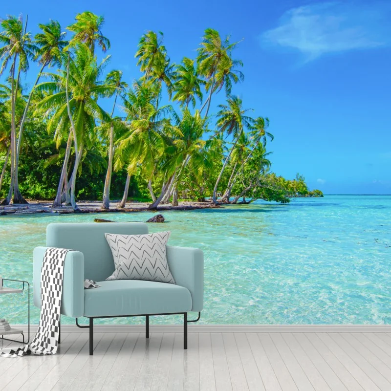 Fototapete tropischer palmenstrand – Wallnifity®