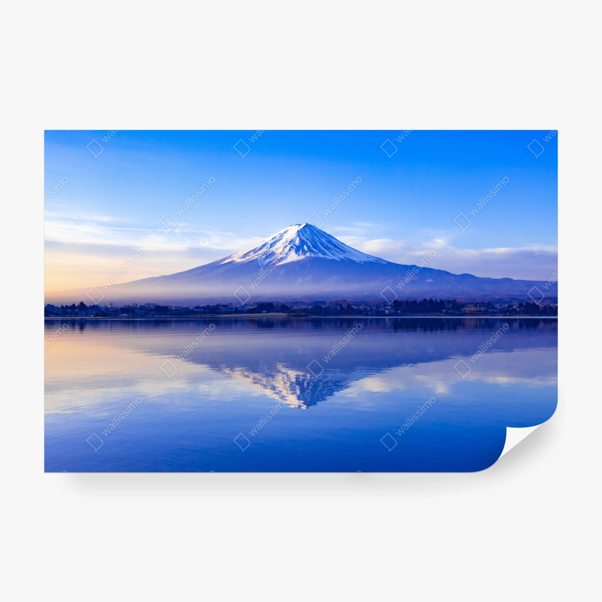 Fototapete Mount Fuji morgendliche reflexion über ruhigem see – Wallnifity® Fototapete Mount Fuji morgendliche reflexion über ruhigem see – Wallnifity®