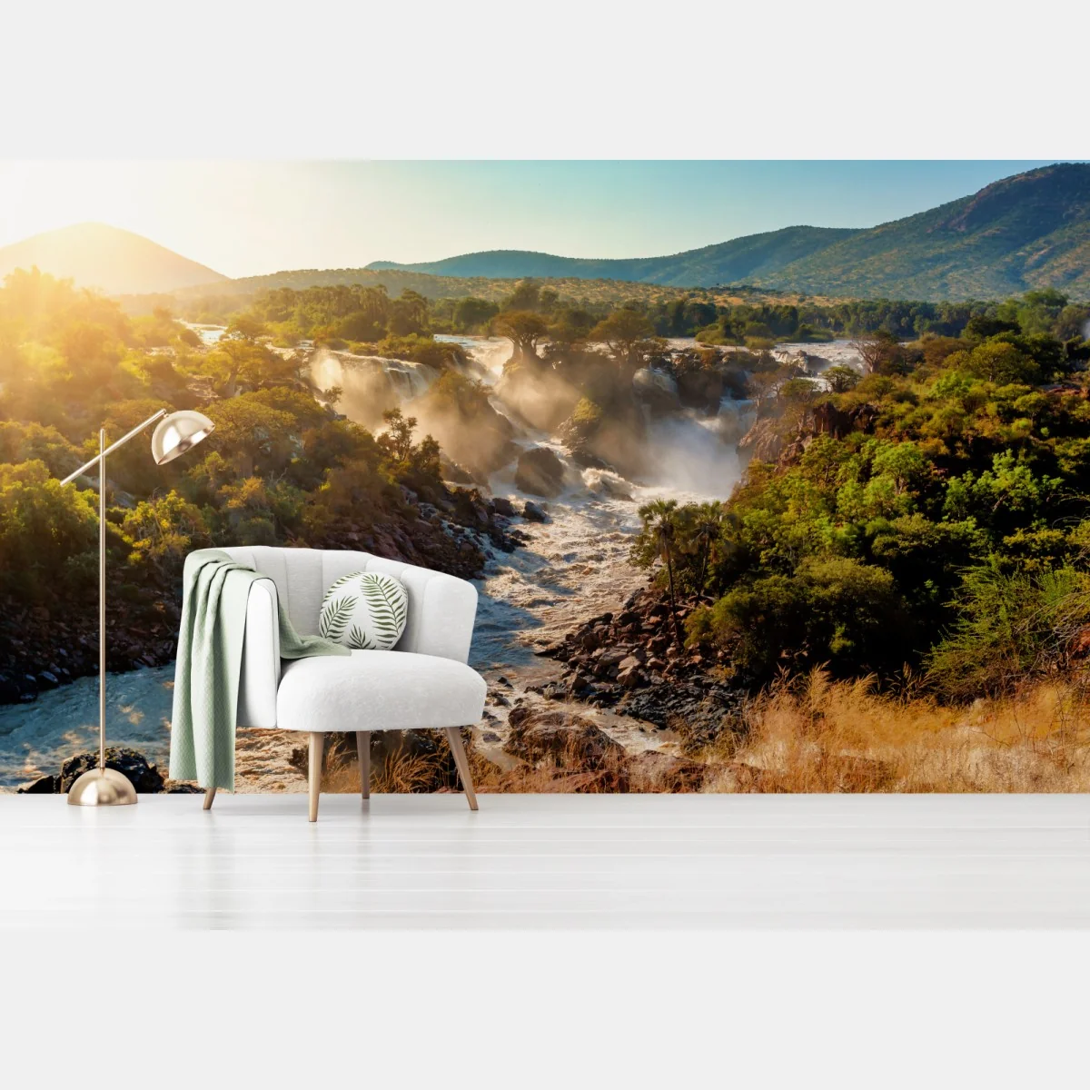 Fototapete sonnenaufgang über Epupa-wasserfälle – Wallnifity®