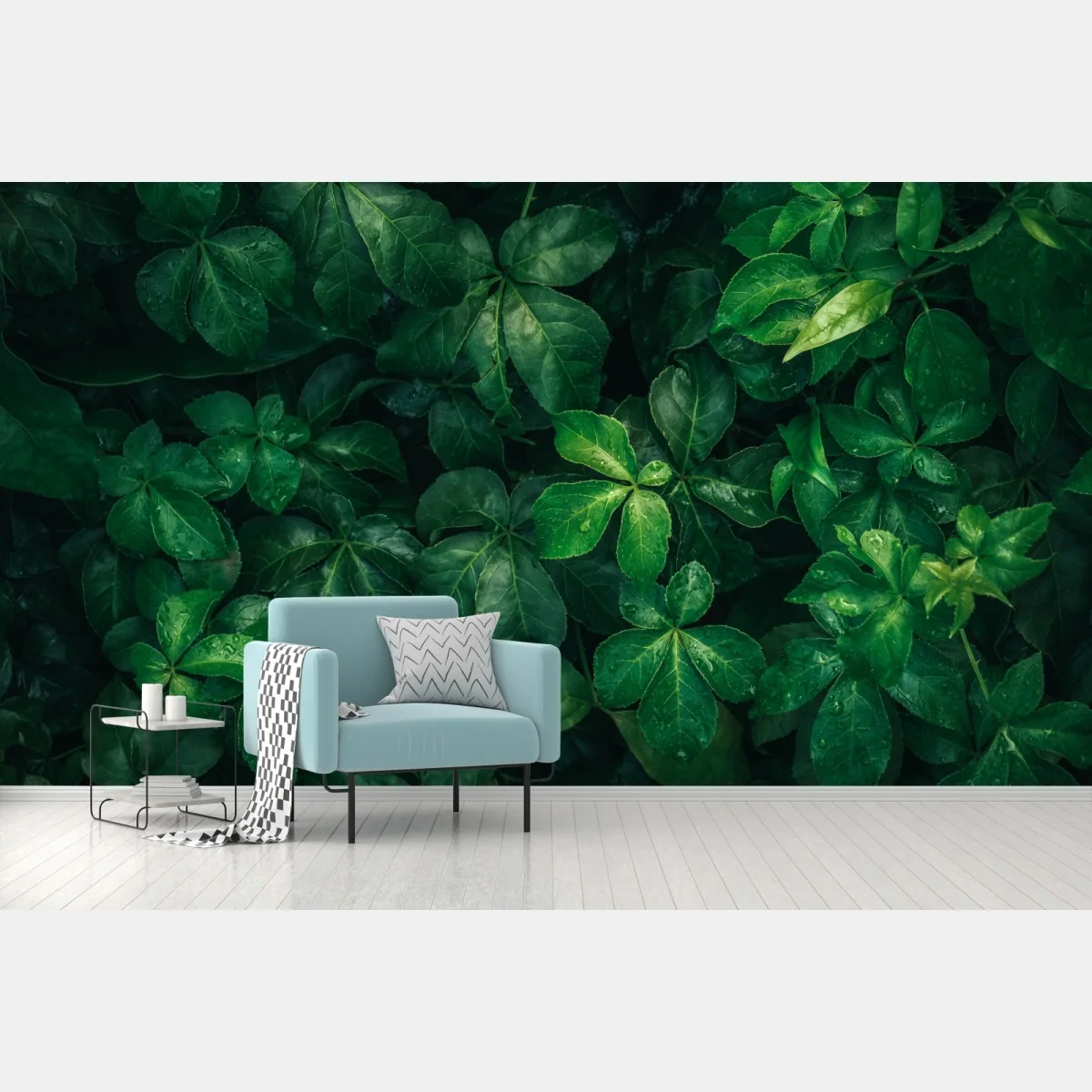 Fototapete üppiges tropisches grünes laub – Wallnifity®