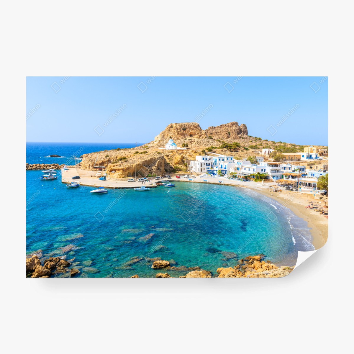 Fototapete bucht Finiki, Karpathos – Wallnifity®