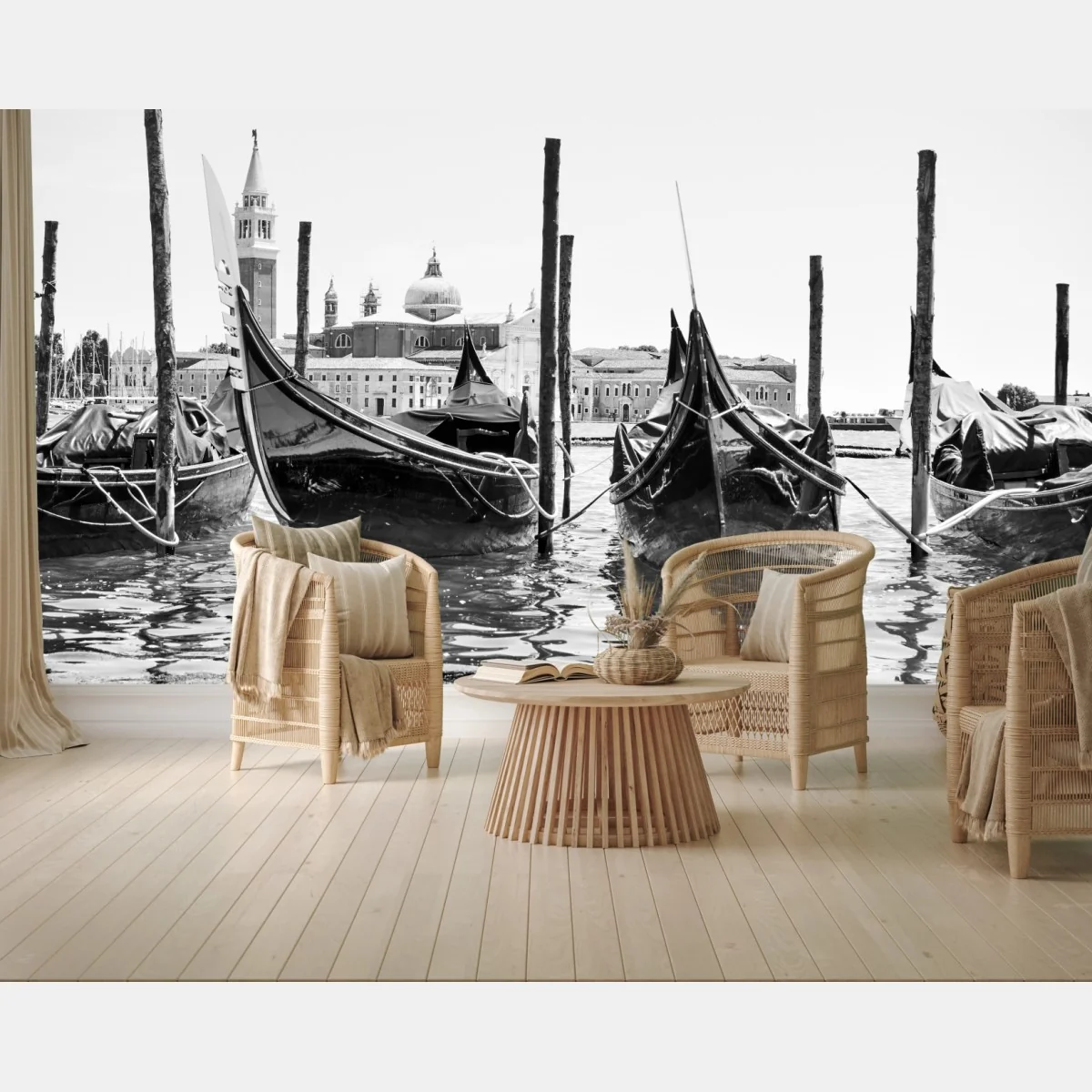 Fototapete vertäute gondeln in Venedig – Wallnifity® Fototapete vertäute gondeln in Venedig – Wallnifity®