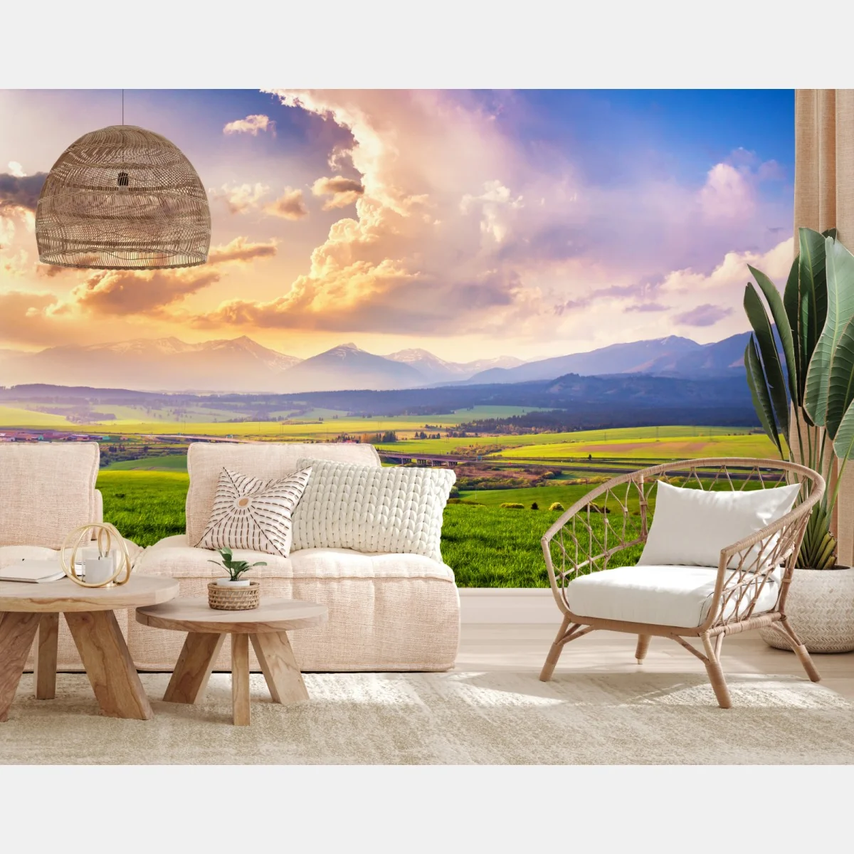 Fototapete frühlingshafte panoramalandschaft der Tatra, Slowakei – Wallnifity® Fototapete frühlingshafte panoramalandschaft der Tatra, Slowakei – Wallnifity®