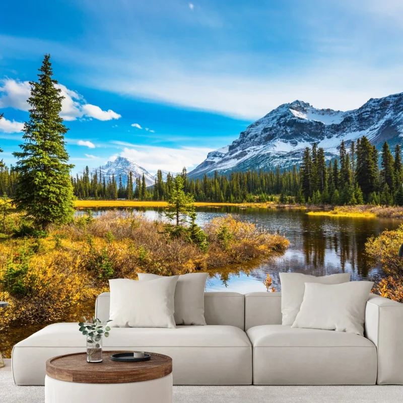 Fototapete Rocky Mountains uferreflexion