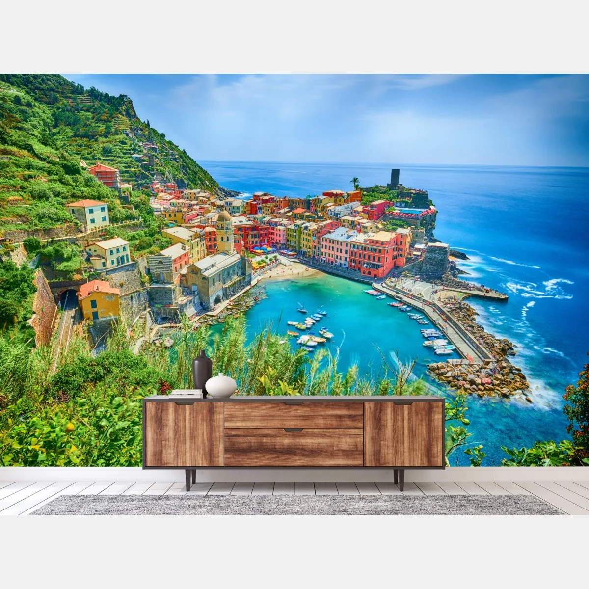 Fototapete Vernazza bunte küstenstadt, Italien – Wallnifity®