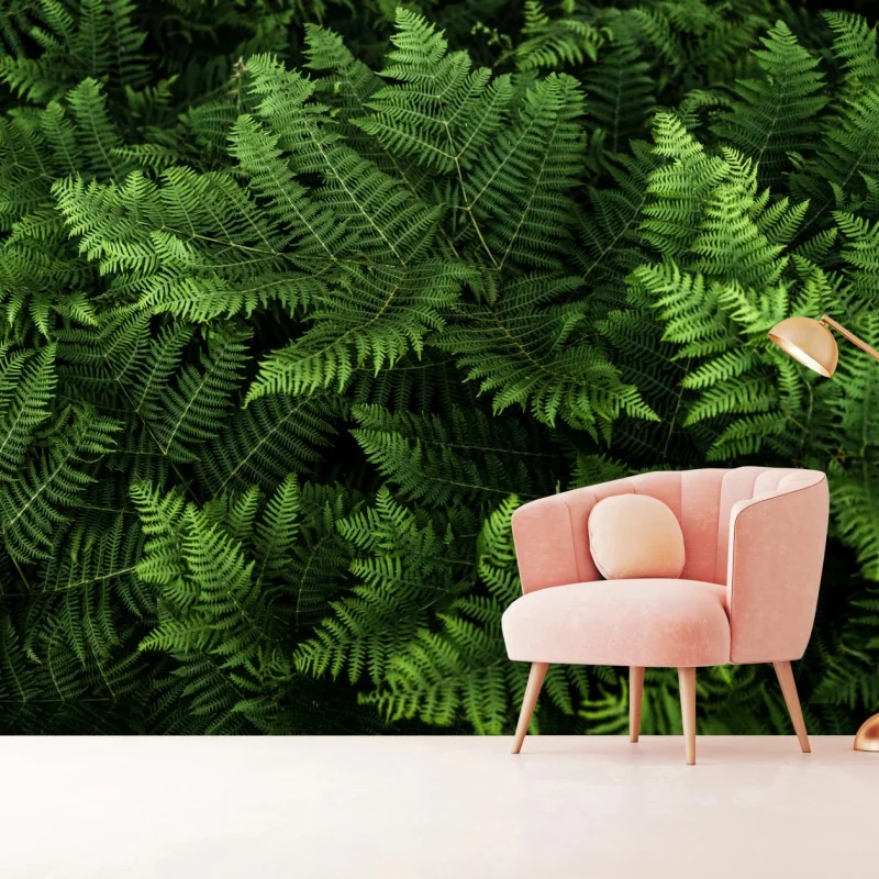 Fototapete üppiges grünes farnlaub – Wallnifity® Fototapete üppiges grünes farnlaub – Wallnifity®
