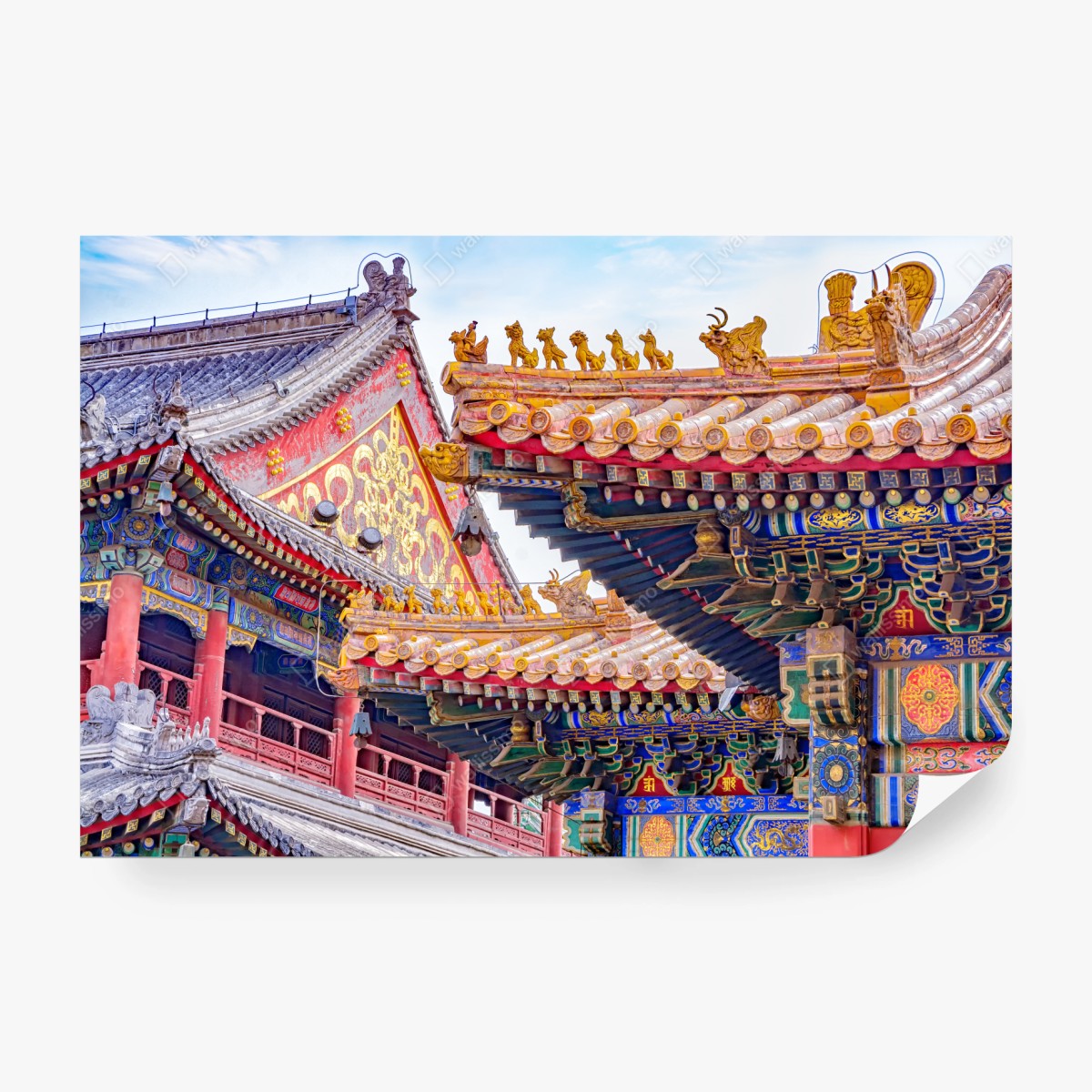 Fototapete verziertes dach des Lama Temple, Beijing – Wallnifity® Fototapete verziertes dach des Lama Temple, Beijing – Wallnifity®