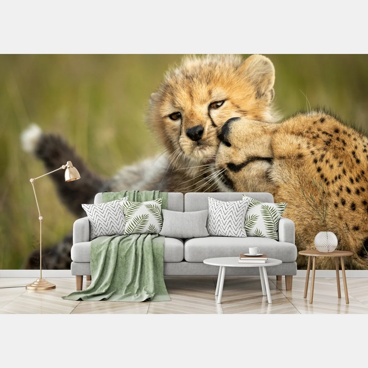 Fototapete gepardmutter und ihr junges in zärtlicher geste – Wallnifity® Fototapete gepardmutter und ihr junges in zärtlicher geste – Wallnifity®