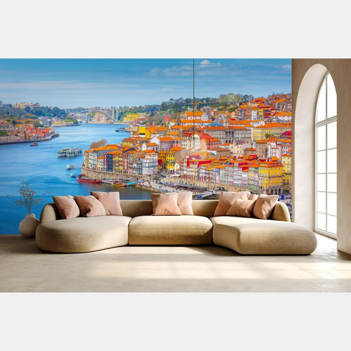 Fototapete Porto uferpanorama – Wallnifity® Fototapete Porto uferpanorama – Wallnifity®