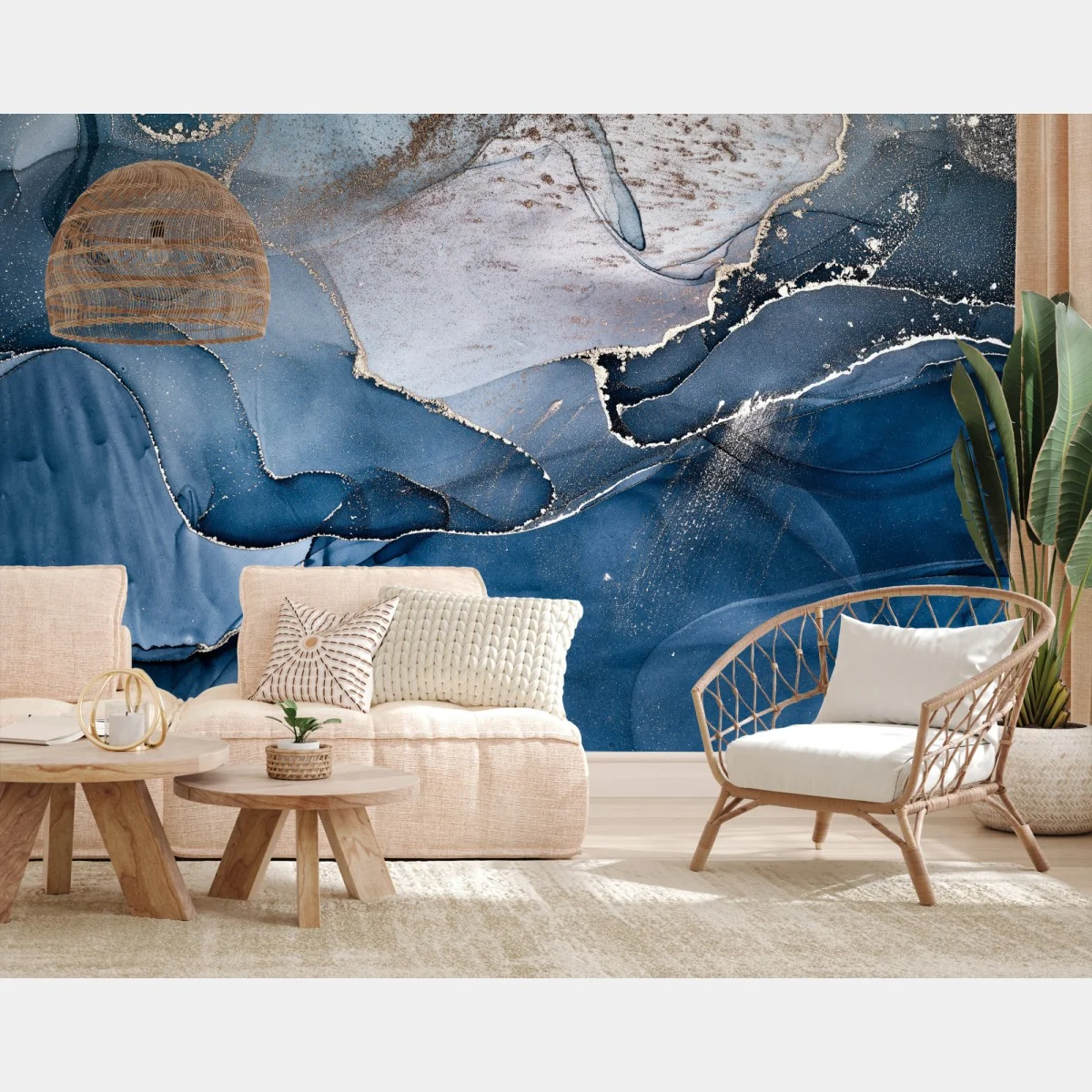 Fototapete tiefblauer marmor abstrakt – Wallnifity® Fototapete tiefblauer marmor abstrakt – Wallnifity®