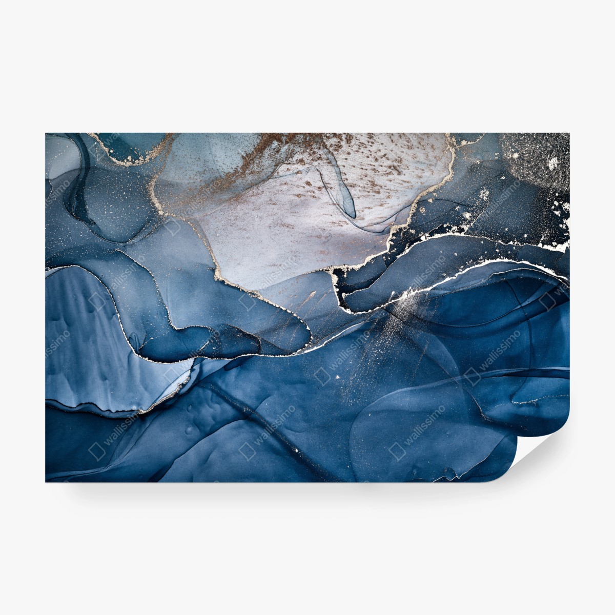 Fototapete tiefblauer marmor abstrakt – Wallnifity® Fototapete tiefblauer marmor abstrakt – Wallnifity®