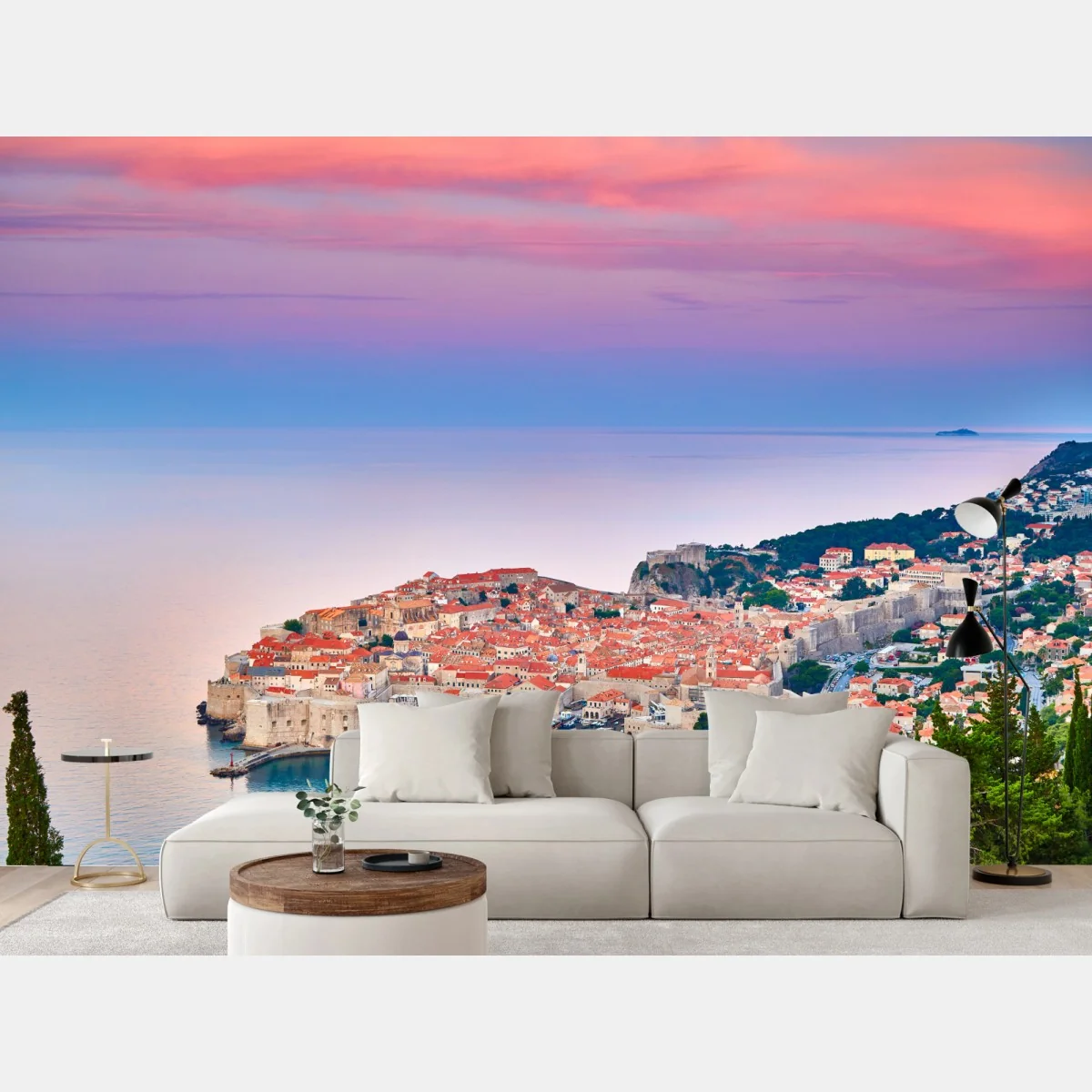 Fototapete Dubrovnik altstadt bei sonnenuntergang – Wallnifity® Fototapete Dubrovnik altstadt bei sonnenuntergang – Wallnifity®