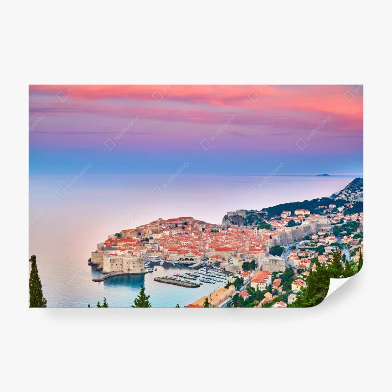 Fototapete Dubrovnik altstadt bei sonnenuntergang