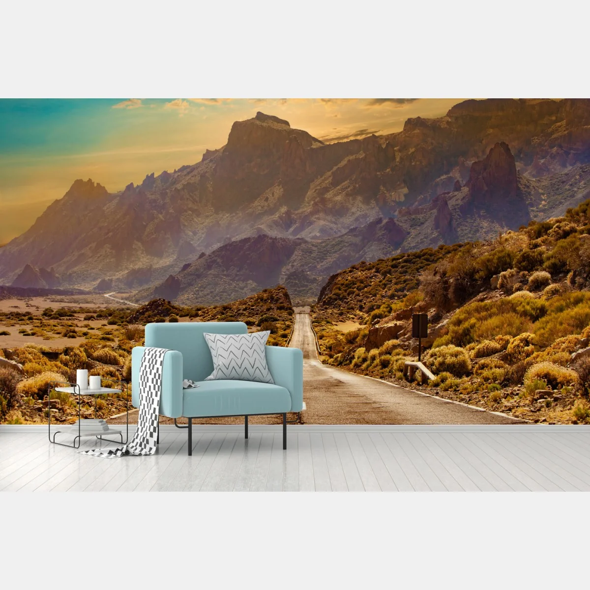 Fototapete straße in die berge auf Teneriffa – Wallnifity®