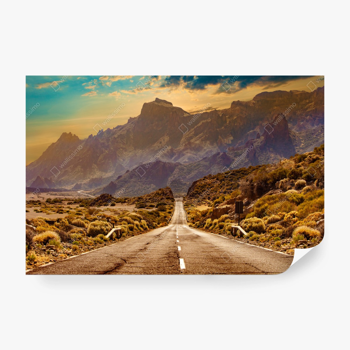 Fototapete straße in die berge auf Teneriffa – Wallnifity®