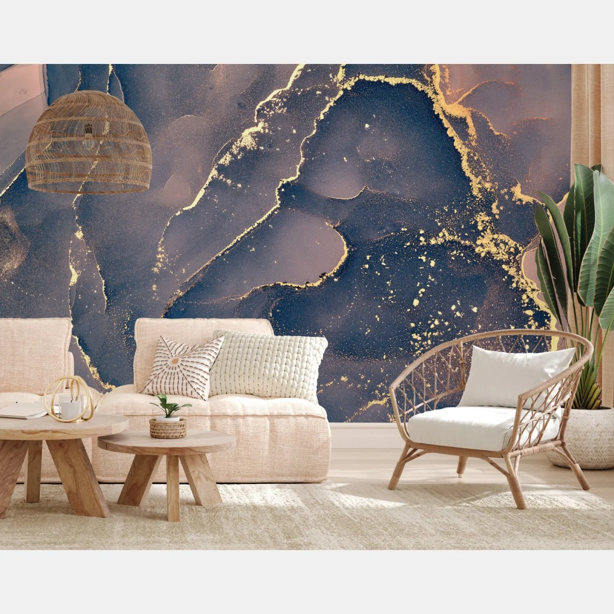 Fototapete marineblau-goldene marmorabstraktion – Wallnifity® Fototapete marineblau-goldene marmorabstraktion – Wallnifity®