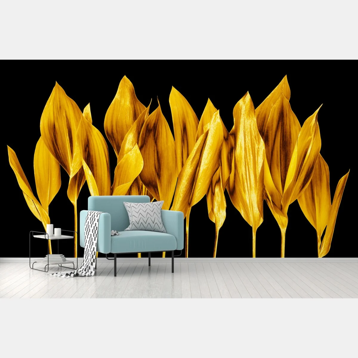 Fototapete goldene blätter auf schwarzem hintergrund – Wallnifity® Fototapete goldene blätter auf schwarzem hintergrund – Wallnifity®