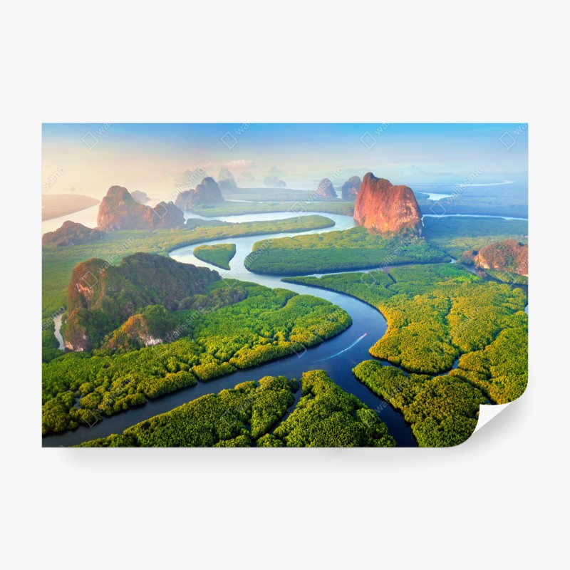 Fototapete tropische dschungel-wildtierszene – Wallnifity®