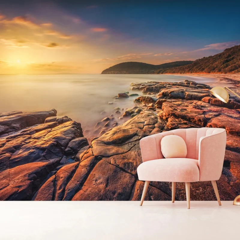 Fototapete sonnenuntergang an Cala Violina, Toskana – Wallnifity®