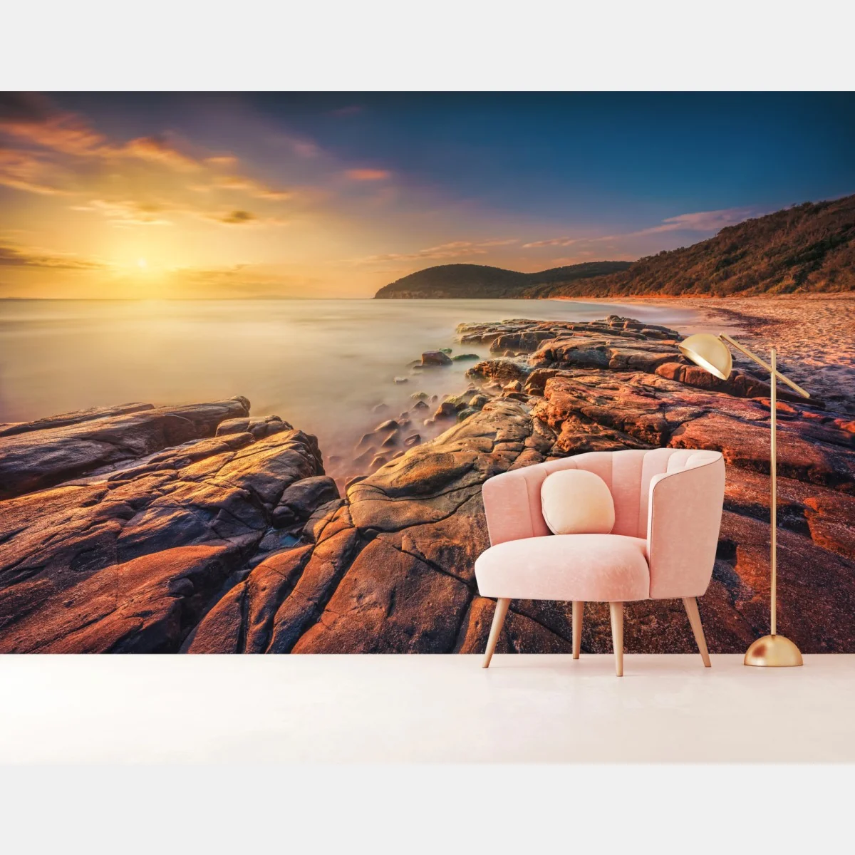 Fototapete sonnenuntergang an Cala Violina, Toskana – Wallnifity®