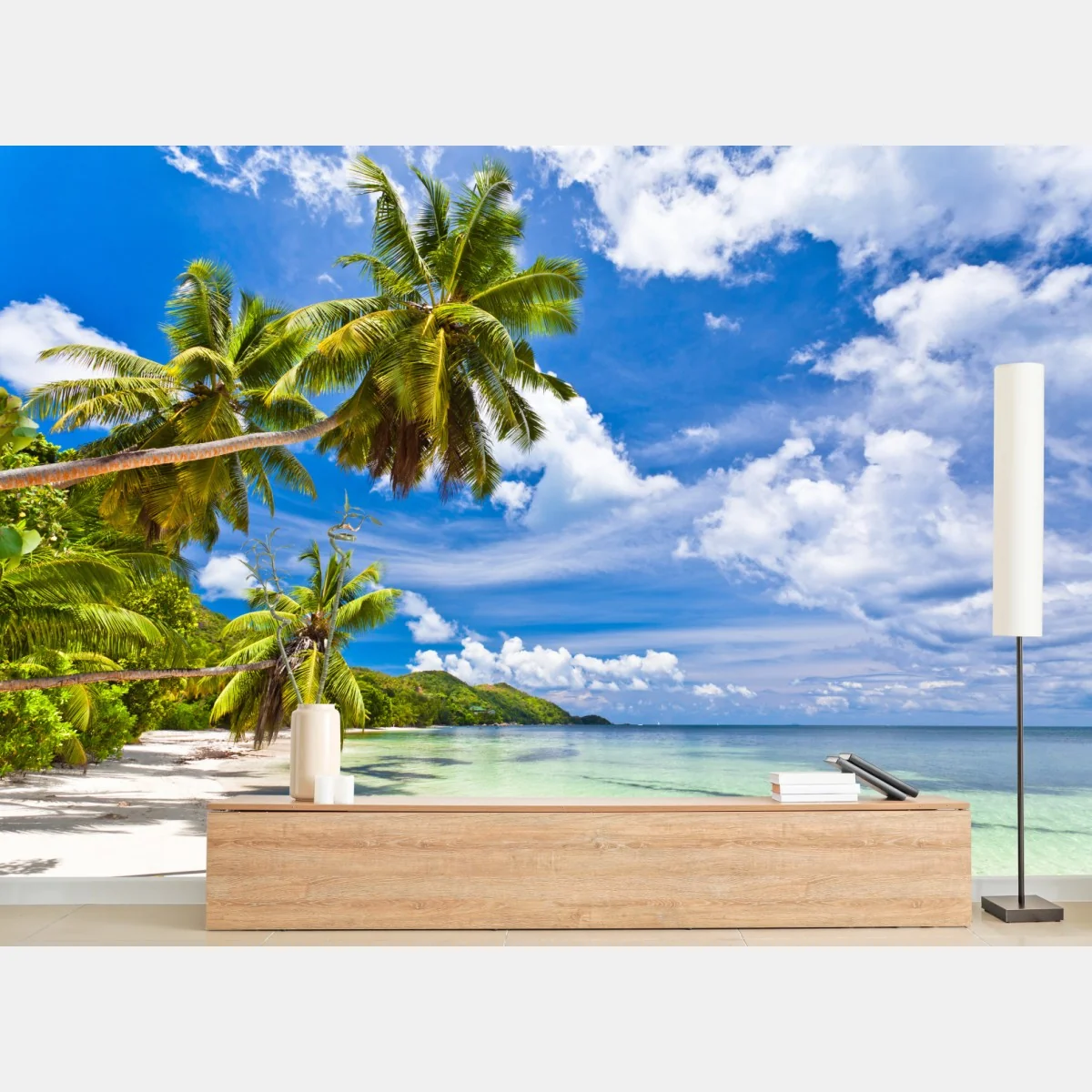 Fototapete tropischer strand mit palmen – Wallnifity® Fototapete tropischer strand mit palmen – Wallnifity®