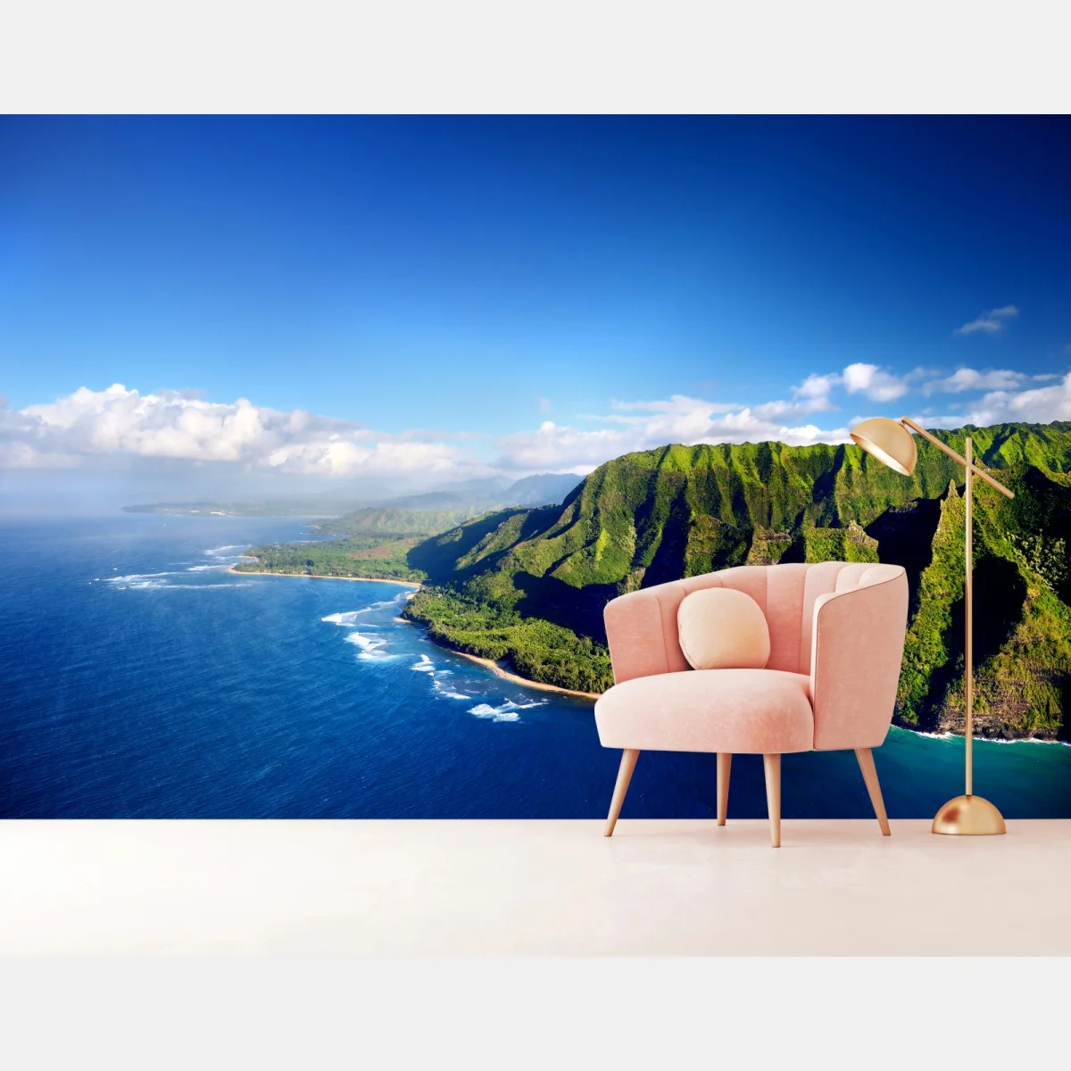 Fototapete majestätische küstenklippen über türkisfarbenem meer – Wallnifity®