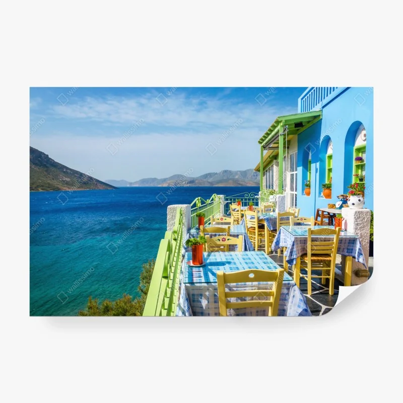 Fototapete blaue und goldene abstrakte blasen – Wallnifity®